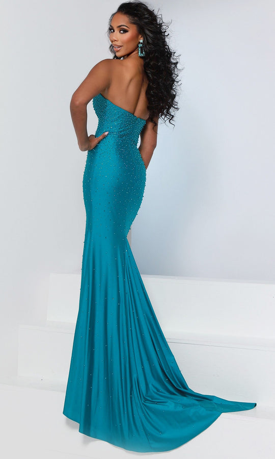 Johnathan Kayne 3314 - Pearls and Crystal Beaded Evening Gown