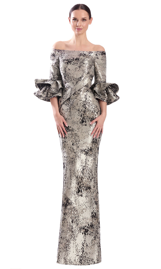 Alexander by Daymor 3354F26 - Off Shoulder Front Slit Evening Gown