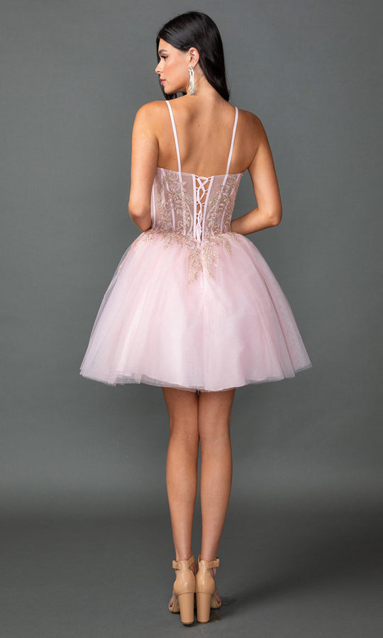 Dancing Queen 3424 - Beaded Glitter Cocktail Dress