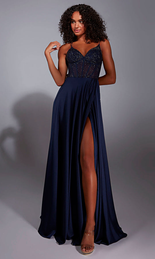 Aerie Couture 348 - Corset Bodice Metallic Satin Gown