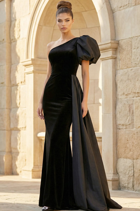 Jovani 36878 - Asymmetric Sheath Evening Gown