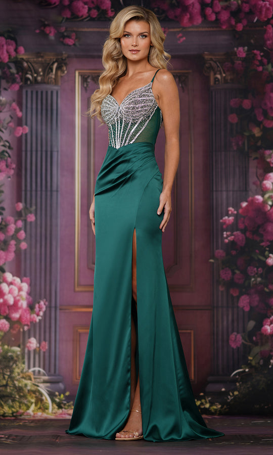 Colors Dress 3693 - Beaded Corset Spaghetti Strap Gown