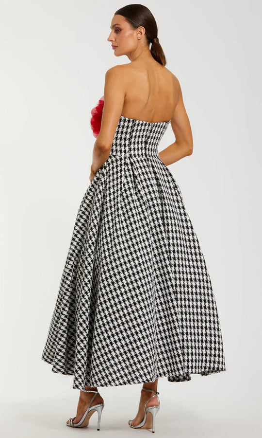 Ieena Duggal 37068 - Strapless Boucle A-Line Dress with Floral Bust