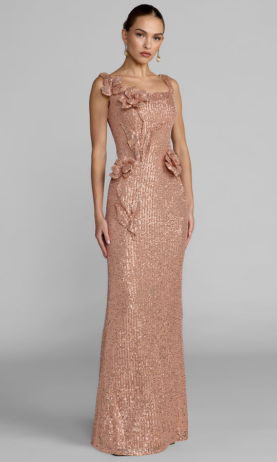 Mac Duggal 37104 - Allover Sequin Square Neck Prom Gown