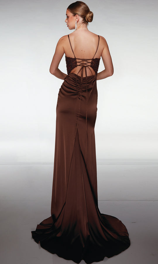 Aerie Couture 376 - Embellished Bodice Gown with High Slit