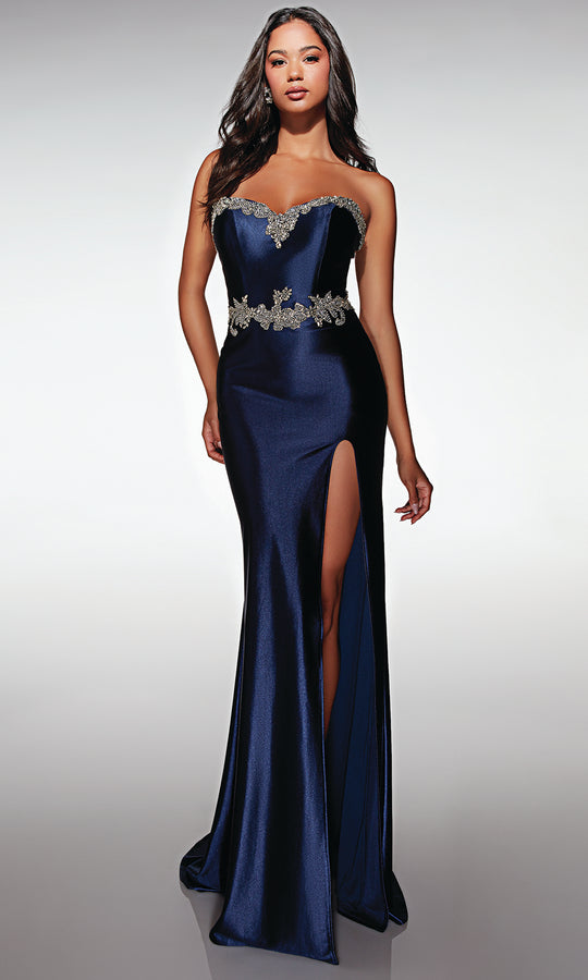 Aerie Couture 384 - Strapless Gown with Applique and Beaded Waist