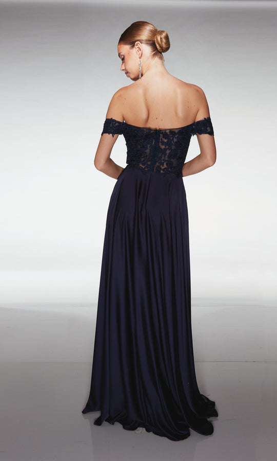 Aerie Couture 207 - Off Shoulder Gown with Beaded Lace Bodice