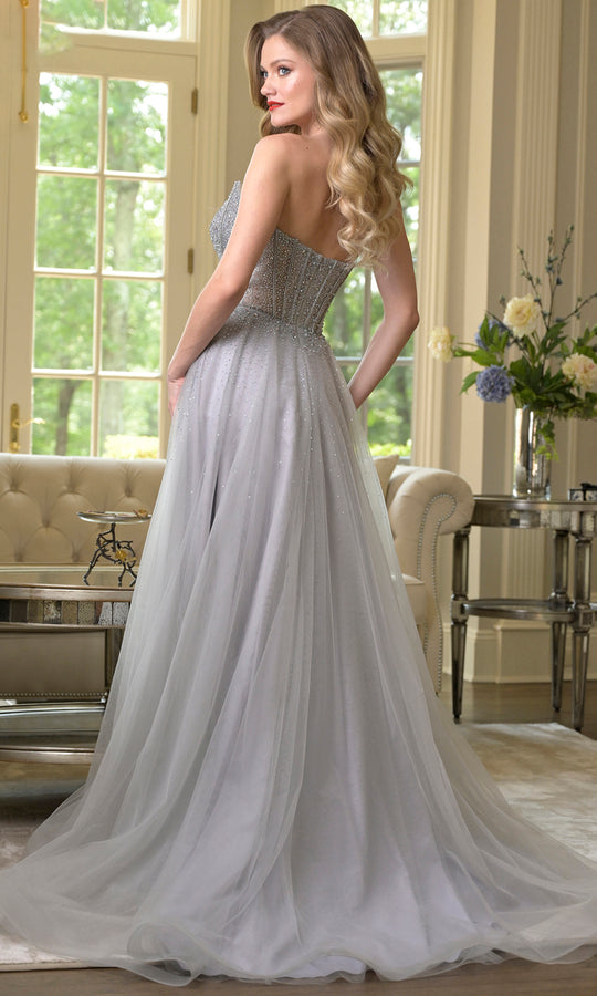 Colors Dress 3879 - Regal Cape Beaded A-line Gown