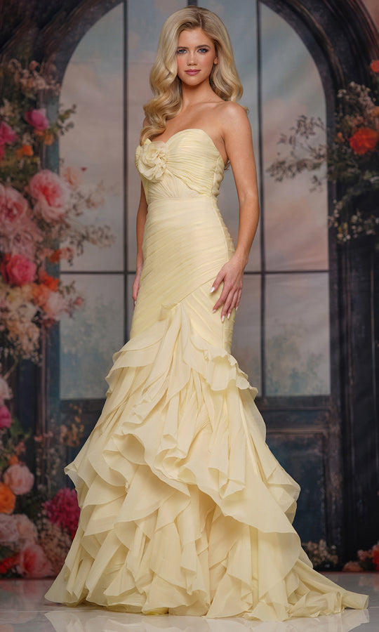 Colors Dress 3886 - Strapless Ruffled Mermaid Gown