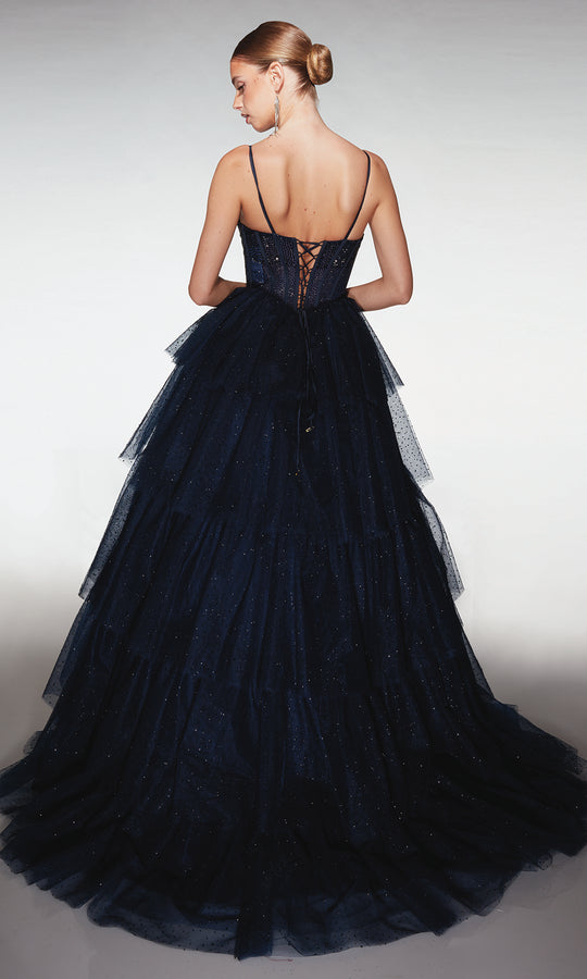 Aerie Couture 388 - Spaghetti Strap Corset Glitter Tulle Gown