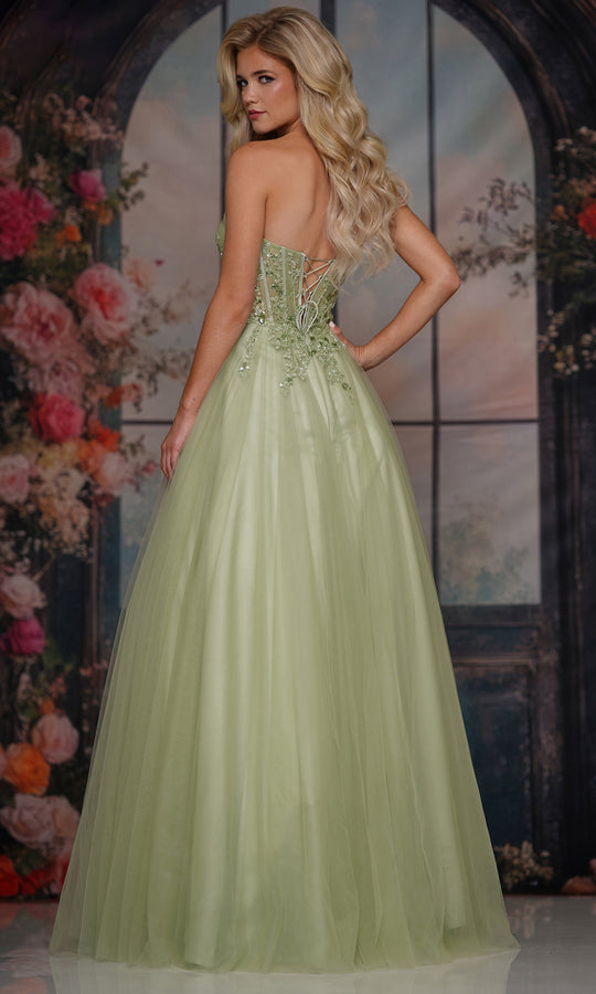 Colors Dress 3923 - Beaded Embroidered Plunging Sweetheart Gown