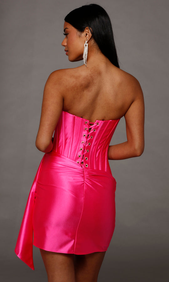 Alyce Paris 40207 - Beaded Neckline Draped Sash Cocktail Dress