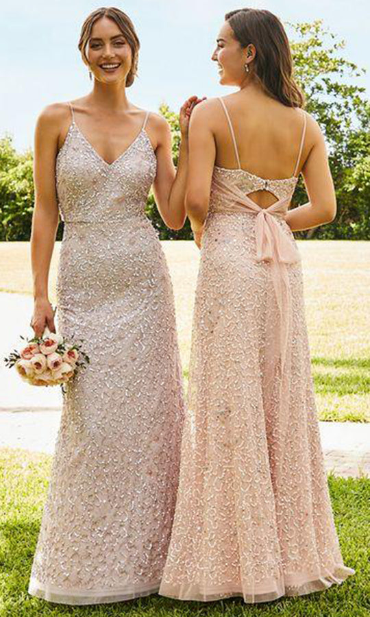 Adrianna Papell Platinum - 40345 Sleeveless Sequin A-Line Gown