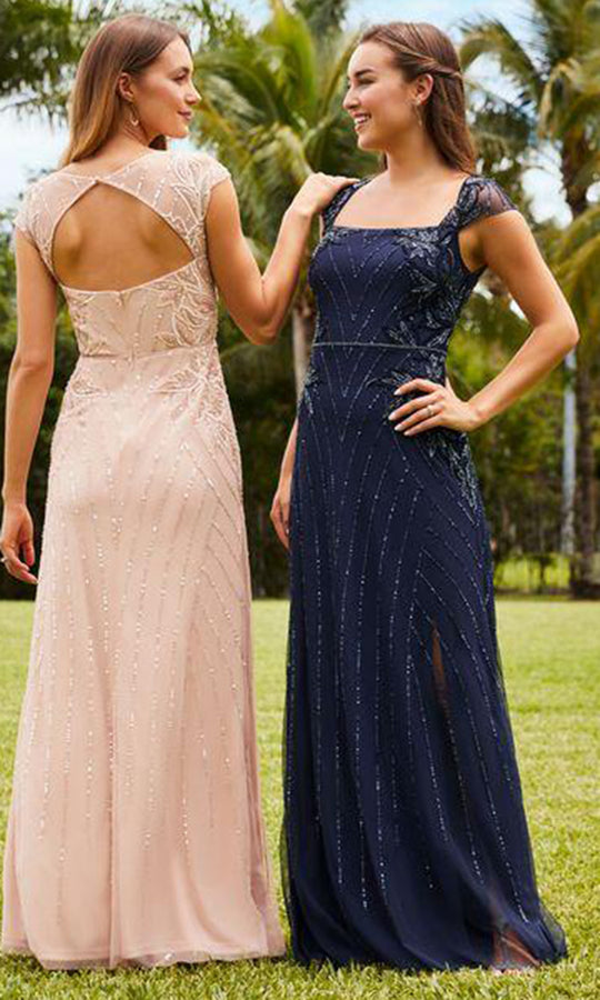 Adrianna Papell Platinum - 40346 Embellished Mesh Gown