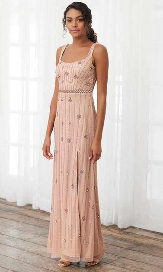 Adrianna Papell Platinum 40394 - Embellished Square Neck Gown