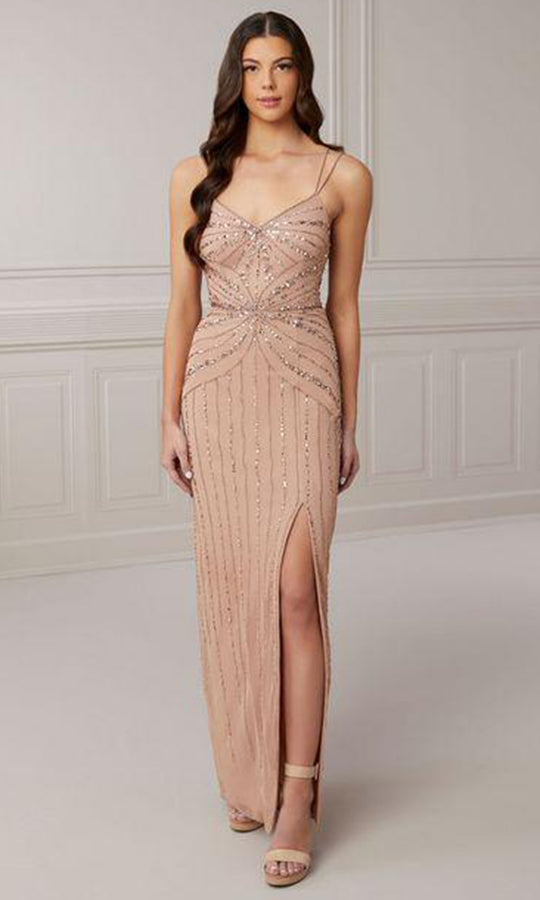 Adrianna Papell Platinum 40408 - Glittered Long Dress