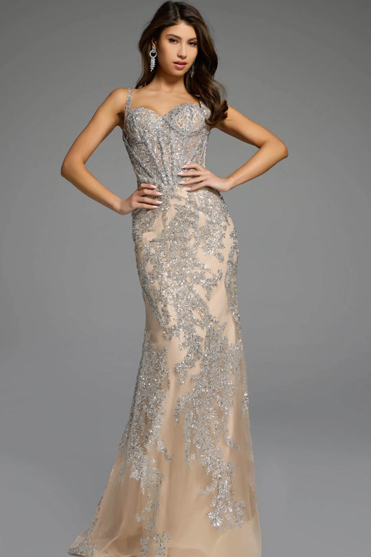 Jovani 40470 - Glittering Corset Prom Dress