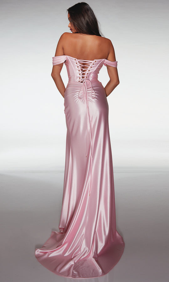 Aerie Couture 404 - Off Shoulder Corset Gown with Slit