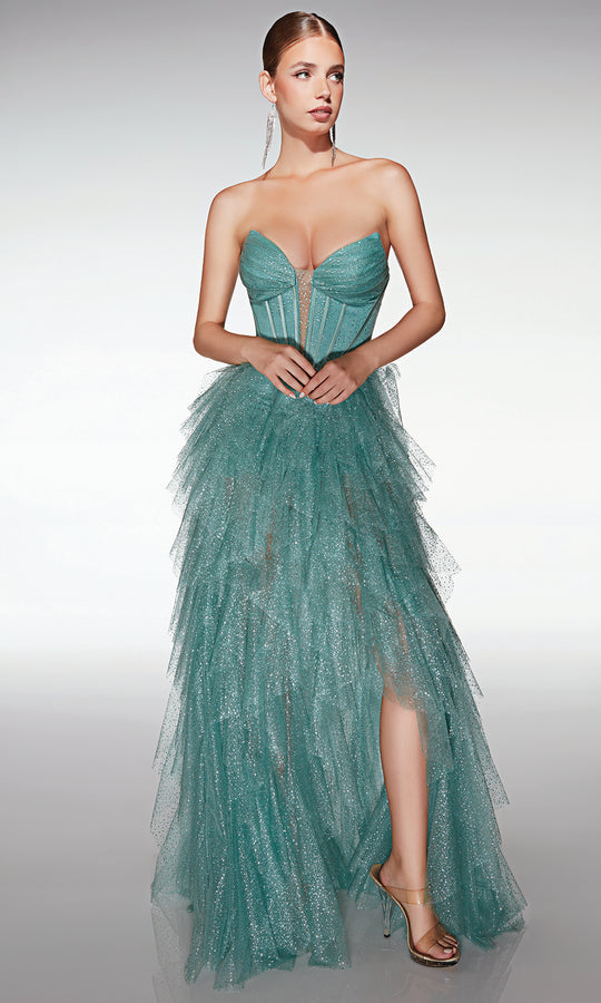 Aerie Couture 405 - Sparkle Tulle Layered Ruffle Gown
