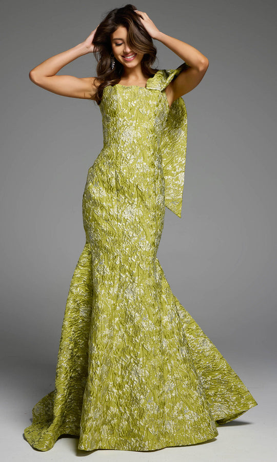Jovani 41130 - One Shoulder Bow Mermaid Dress