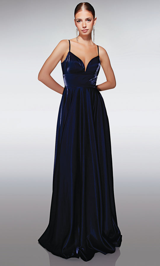 Aerie Couture 424 - Plunging A Line Gown with Lace Up Back