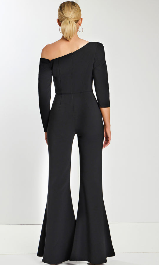 Jovani 42522 - Wide-Leg Asymmetric Neckline Jumpsuit