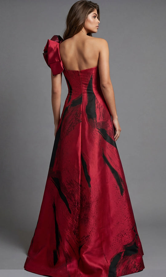 Jovani 43047 - One Shoulder Abstract A-Line Gown