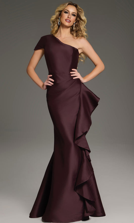 Jovani 43126 - One Shoulder Cascading Ruffle Gown