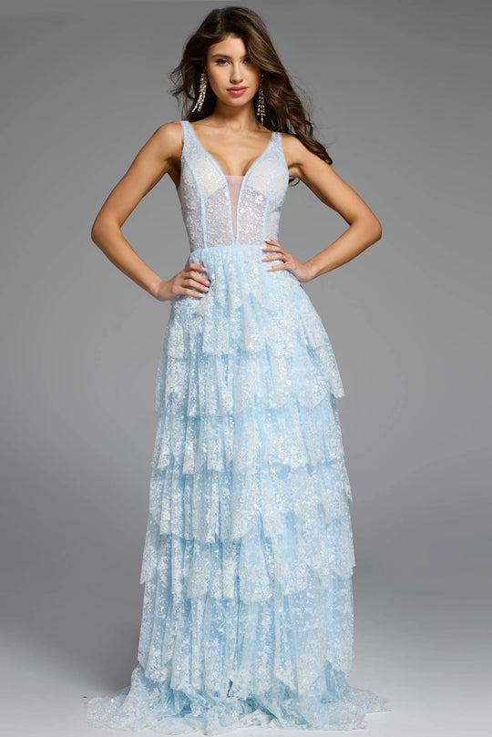 Jovani 43198 - Sequin Tiered Prom Dress