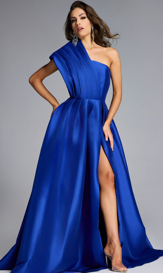 Jovani 43277 - Pleated Bodice One Shoulder Evening Gown