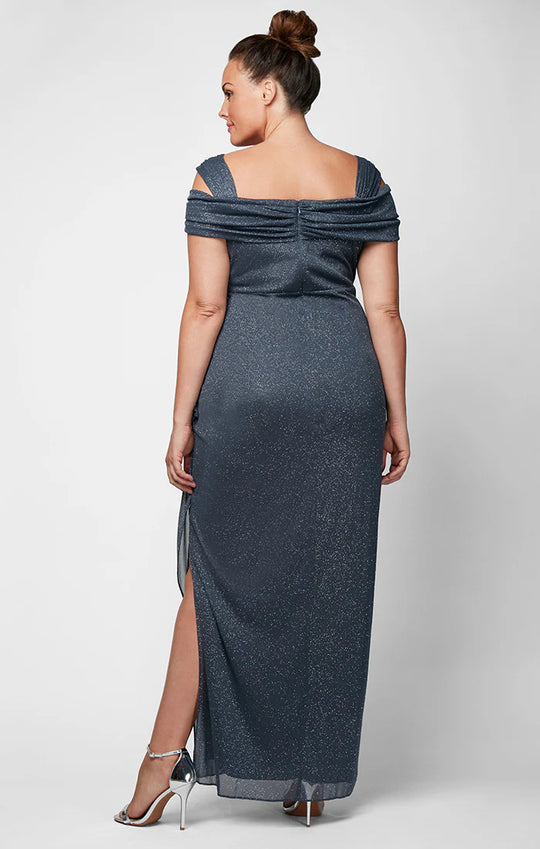 Alex Evenings - 433026 Glitter Mesh Sheath Dress