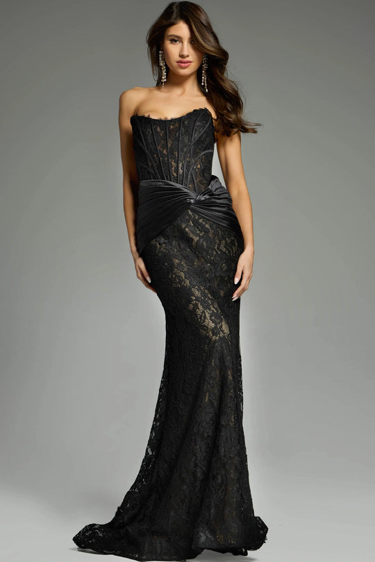 Jovani 43856 - Draped Satin Prom Dress