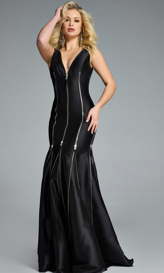 Jovani 44175 - V-Neck Mermaid Gown with Zippers