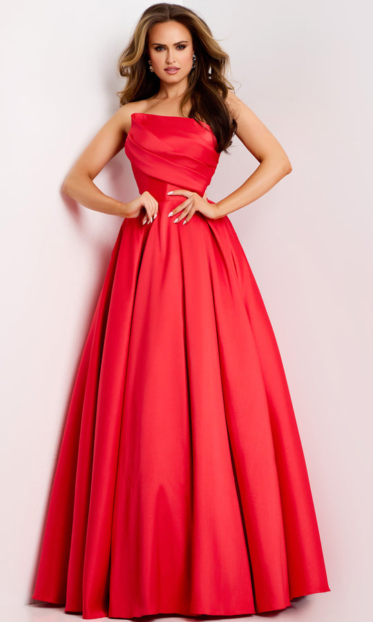 Jovani 44533 - Strapless Satin Evening Ballgown