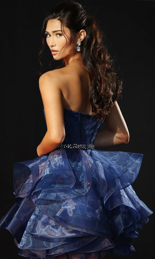 Jovani 44731 - Layered Organza A-Line Sweetheart Dress