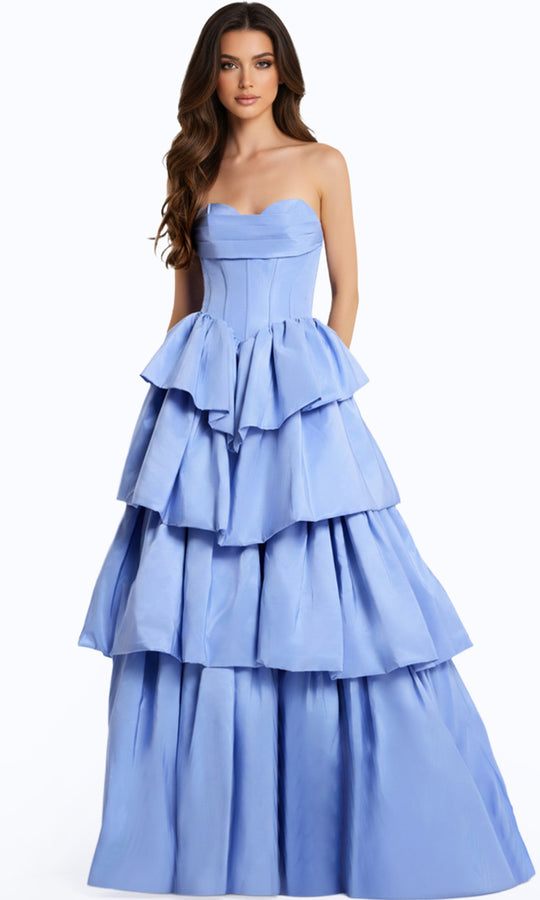 Jovani 45111 - Strapless Layered Tiered Ballgown