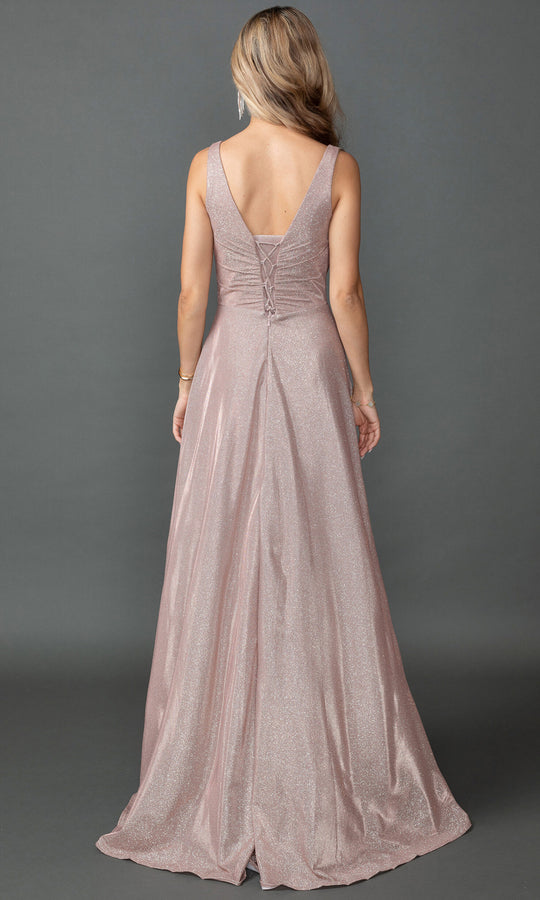 Dancing Queen 4545 - Glitter V-Neck A-Line Prom Dress