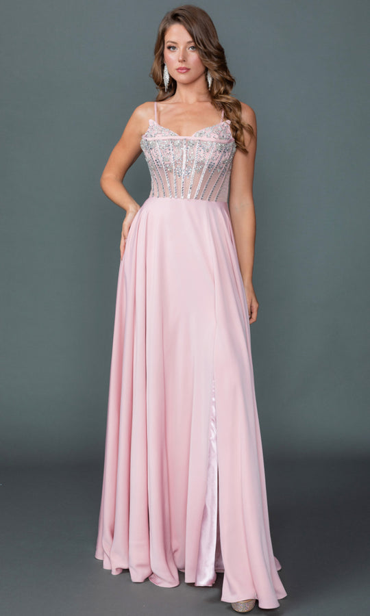 Dancing Queen 4589 - Sweetheart Beaded Top A-Line Gown