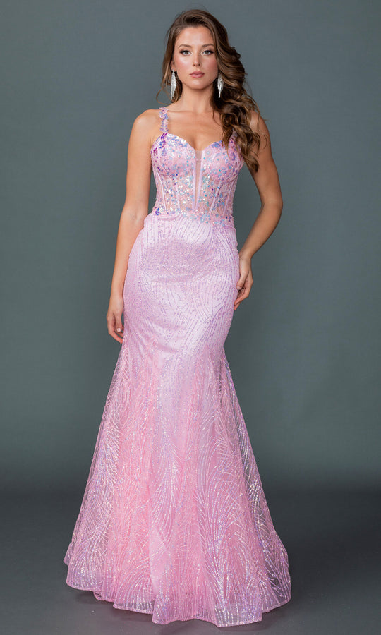 Dancing Queen 4609 - Glitter Embroidered Sweetheart Prom Gown