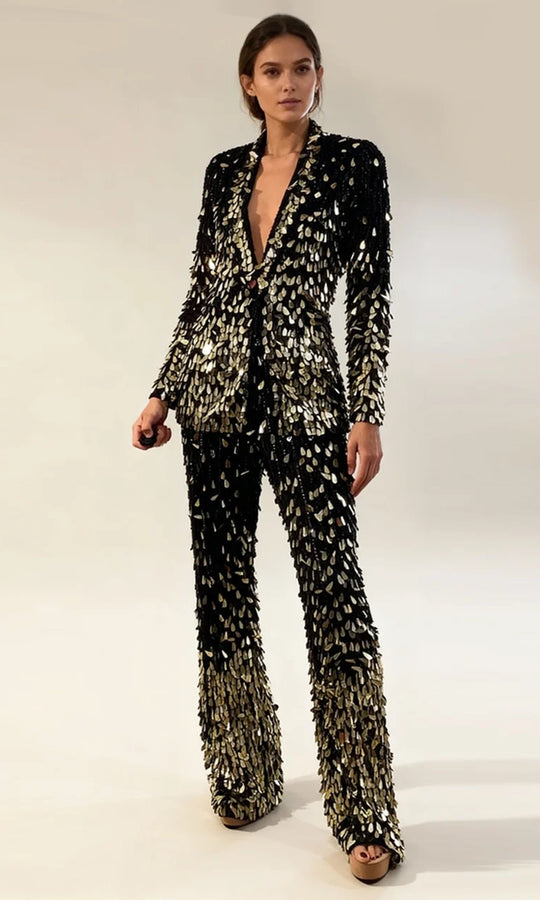 Jovani 46103 - Sequin Embellished Blazer Pantsuit