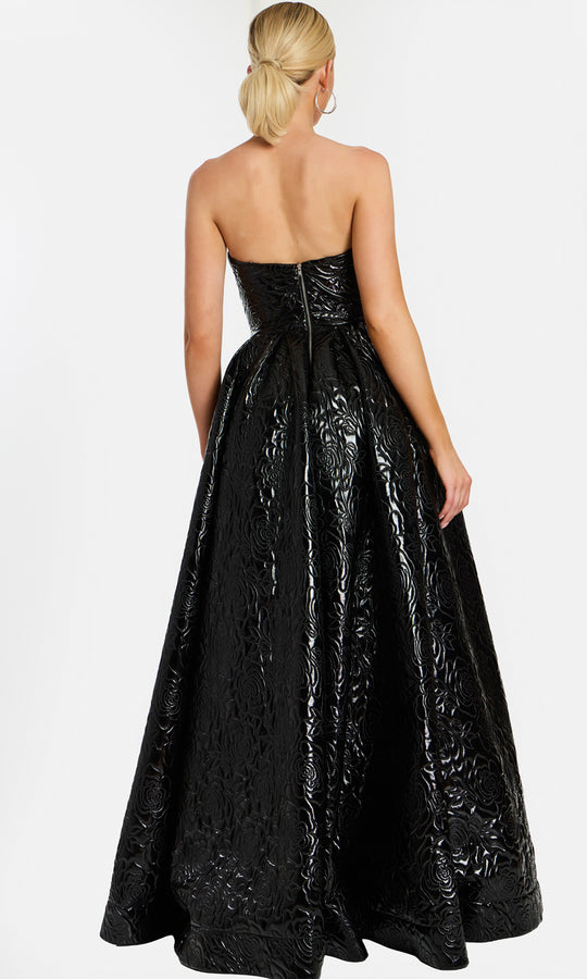 Jovani 46580 - Textured Embossed Floral Strapless Ballgown