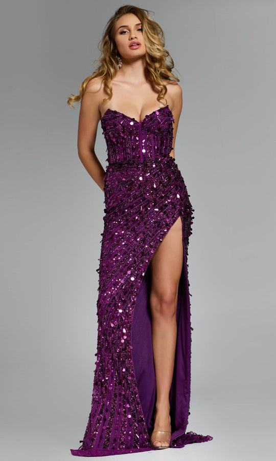 Jovani 46714 - Sequin Embellished Strapless Dress