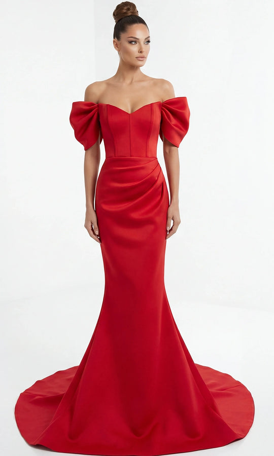 Jovani 46799 - Off Shoulder Structured Mermaid Gown