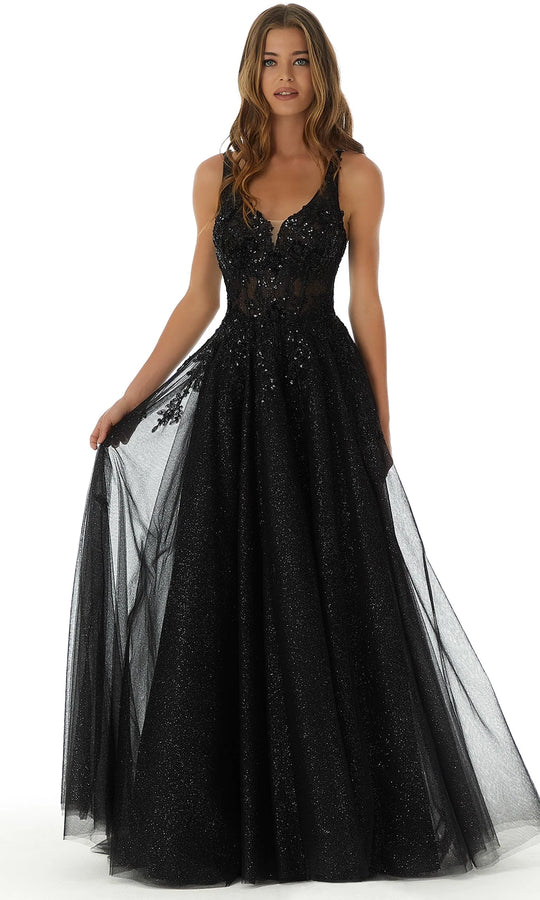 Mori Lee 49325 - Sequin Lace Applique Tulle A-Line Gown