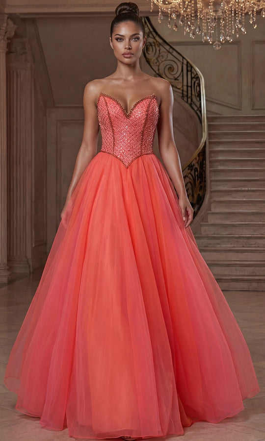 Jovani 47196 - Layered Skirt Beaded Sweetheart Prom Gown