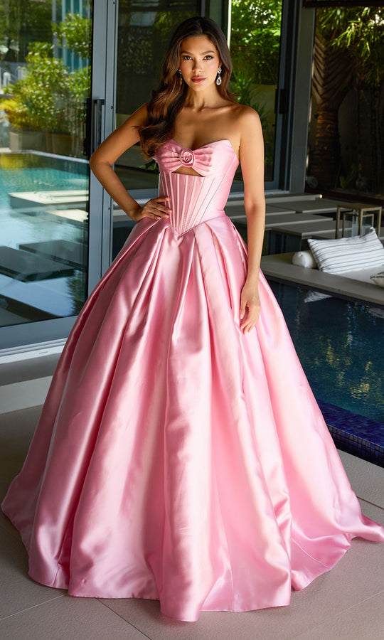 Ava Presley 47223 - Mikado Satin Strapless Ballgown