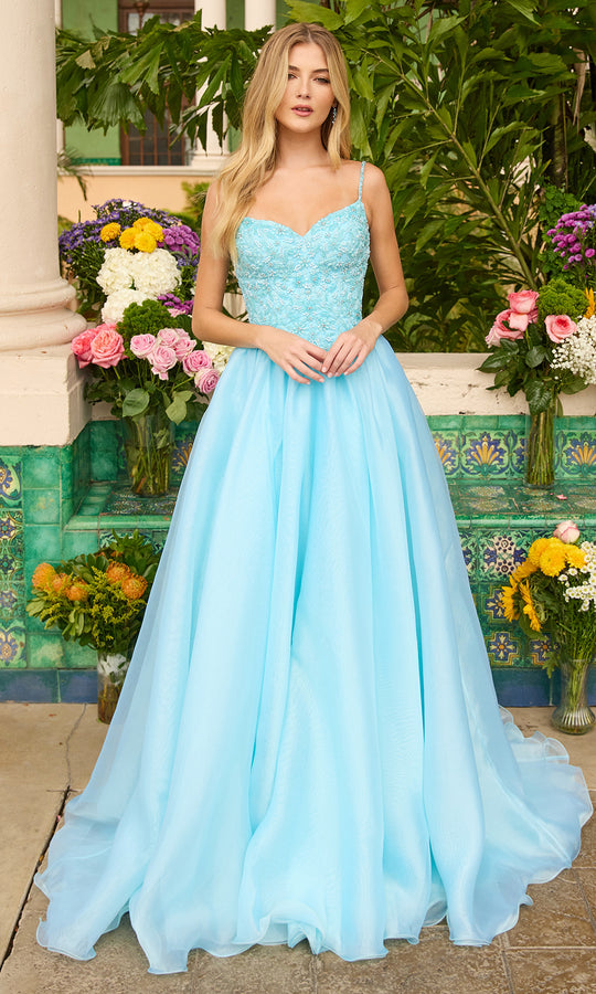 Ava Presley 47242 - Sleeveless Lace & Tulle Ballgown