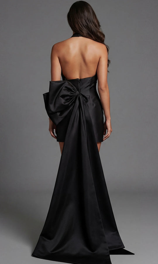 Jovani 47830 - High Halter Bodycon Dress with Bow Train