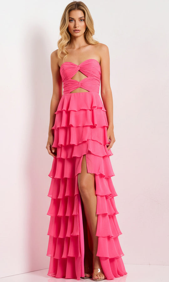 Jovani 47898 - Ruffle Chiffon A-Line Prom Dress
