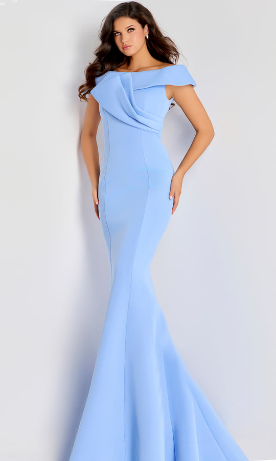 Jovani 48192 - Off Shoulder Evening Gown with Seam Detail